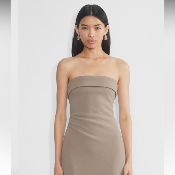 Aritzia Eyecatcher Dress Taupe - Picture 2 of 6